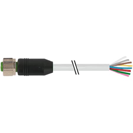 Murrelektronik M12 FEMALE 0 Degree, PUR 8x0, 25 GRAY, drag ch 3m 7000-17041-2920300